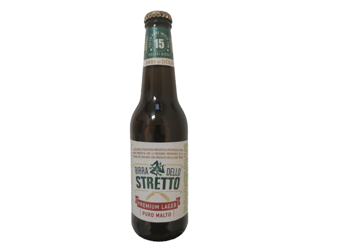 Birra Dello Stretto Premium Lager 33cl.24 Bottiglie